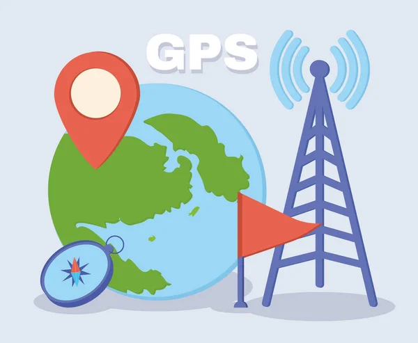 Wielka ilustracja GPS — Wektor stockowy