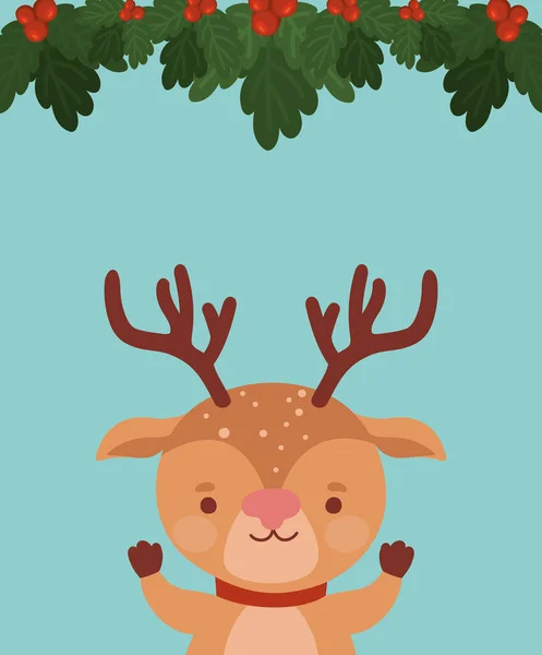 Reindeer poster design — Stock Vector