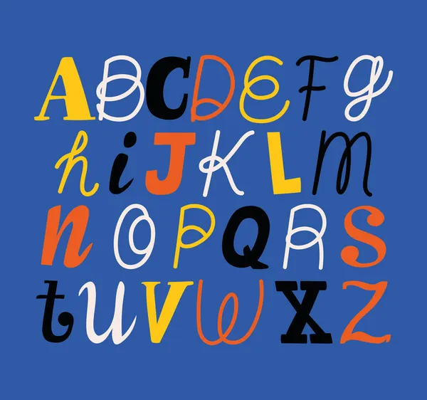 Ransom note alphabet poster — Stock Vector