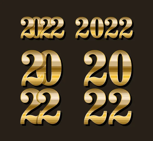 Goldenes Jahr 2022 — Stockvektor