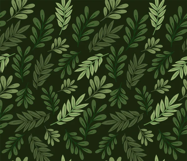 Modello foglie verdi — Vettoriale Stock