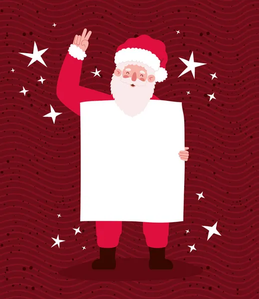 Weihnachtsmann-Plakat — Stockvektor
