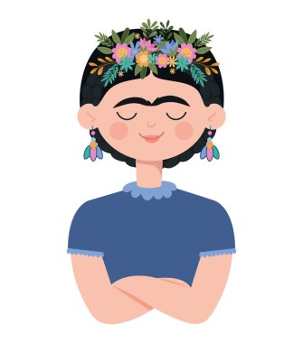 Güzel Frida Kahlo tasarımı.