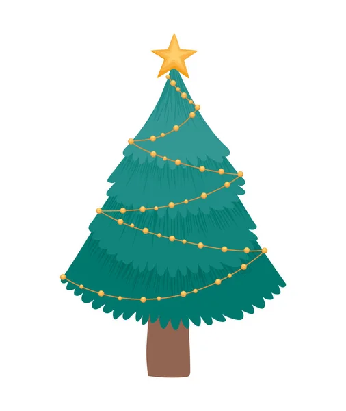 クールなクリスマスツリー — ストックベクタ