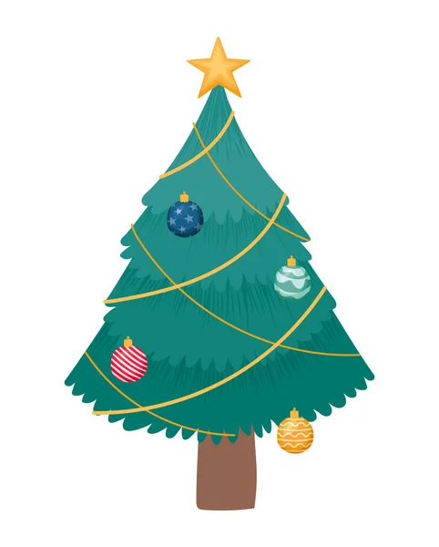 Cute christmas tree — Stock Vector