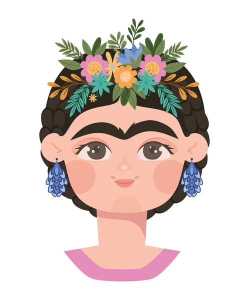 Frida kahlo imagem — Vetor de Stock
