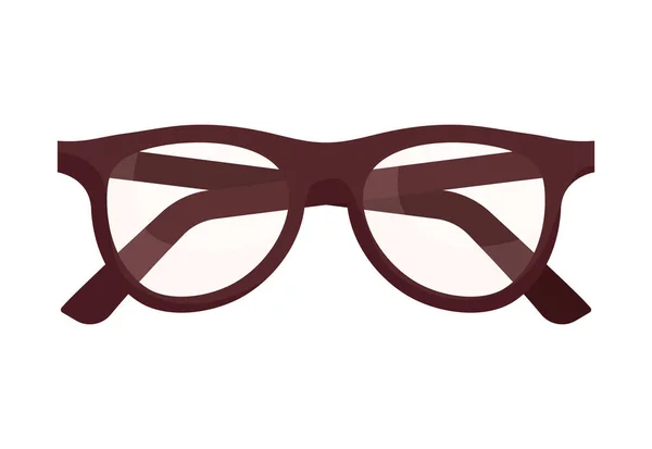 Kahverengi gözlük tasarımı — Stok Vektör