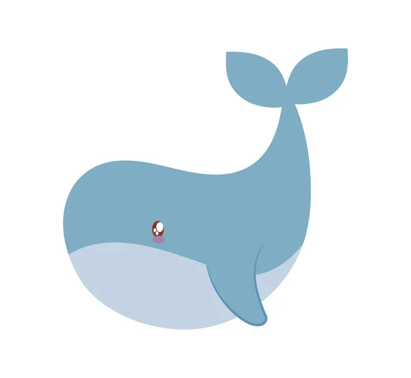 거대 한 새끼 고래 — 스톡 벡터