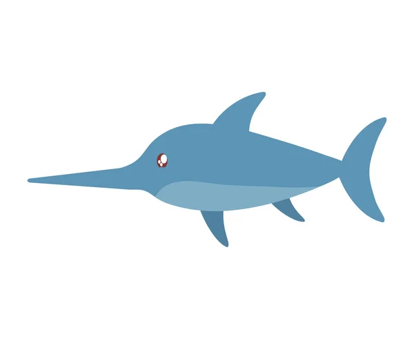 Great baby swordfish — Stock Vector