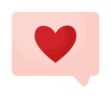 text bubble with heart