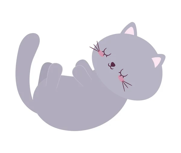 Pretty purple cat — Vetor de Stock