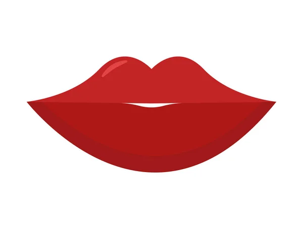 Diseño de boca roja — Vector de stock