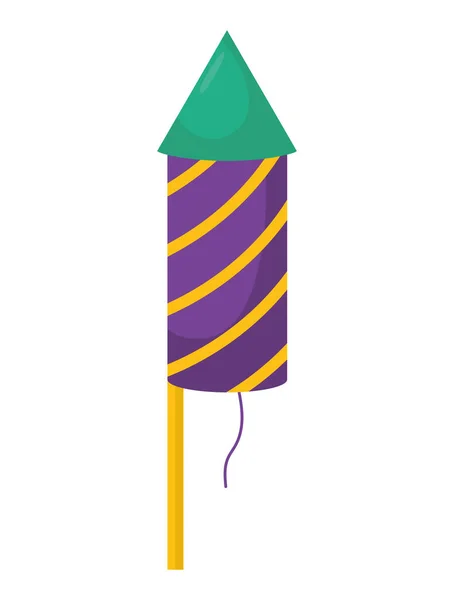 Purple fireworks rocket — ストックベクタ