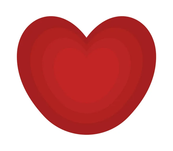 Diseño de corazón rojo grande — Archivo Imágenes Vectoriales