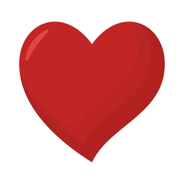 Big red heart illustration — Vetor de Stock