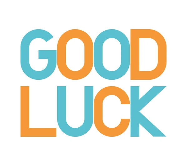 Colored good luck lettering — Stockvector