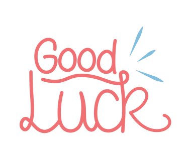 colored good luck words