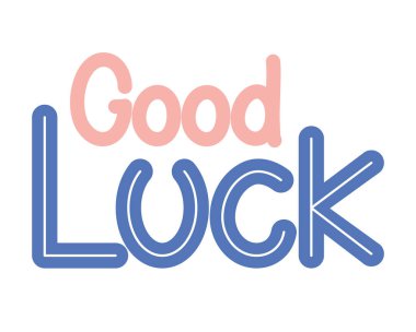 cute good luck lettering