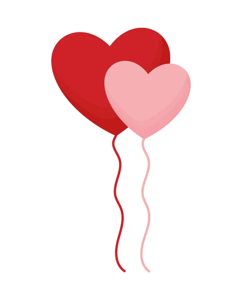 Ontwerp met hart ballonnen — Stockvector