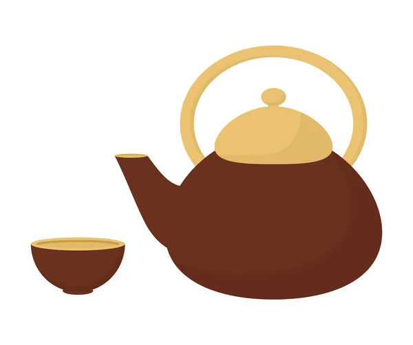 Chinese teapot illustration — Stockvector
