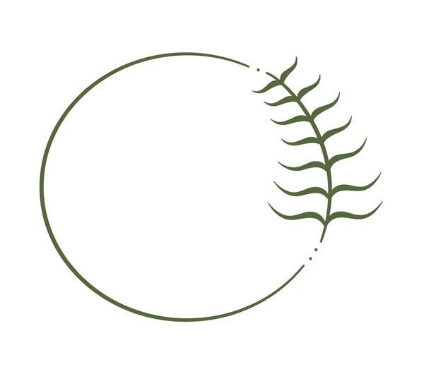 Circle laurel wreath illustration — 스톡 벡터
