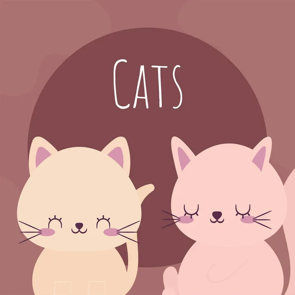 Illustration Chats mignons — Image vectorielle