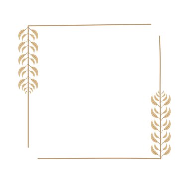 golden square laurel wreath
