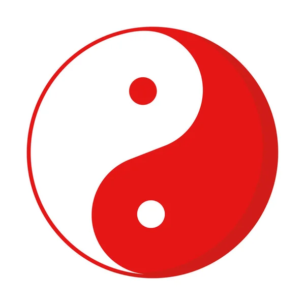 Red ying yang — Stock Vector
