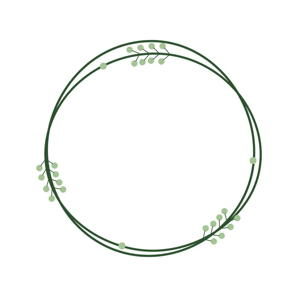 Circle laurel wreath icon — Stock vektor