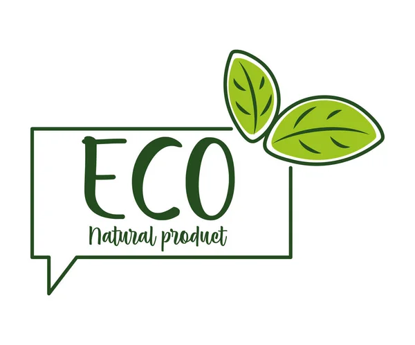 Sello de producto natural ecológico — Vector de stock