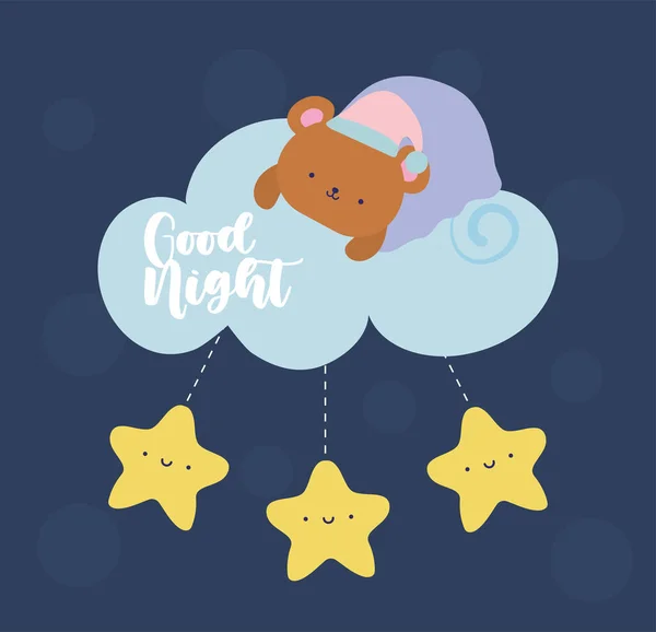 Bonne nuit bébé cartel — Image vectorielle