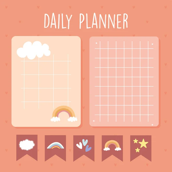 Daily planner illustration — Vettoriale Stock