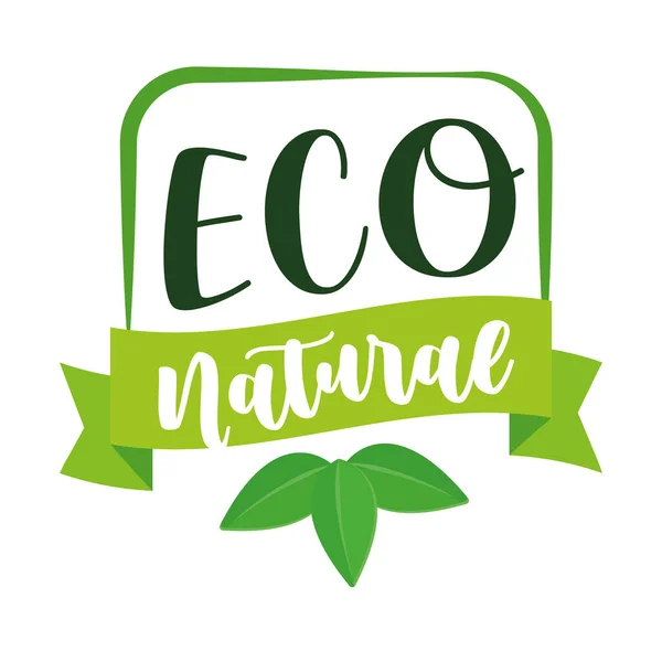 Eco natural label — Vettoriale Stock