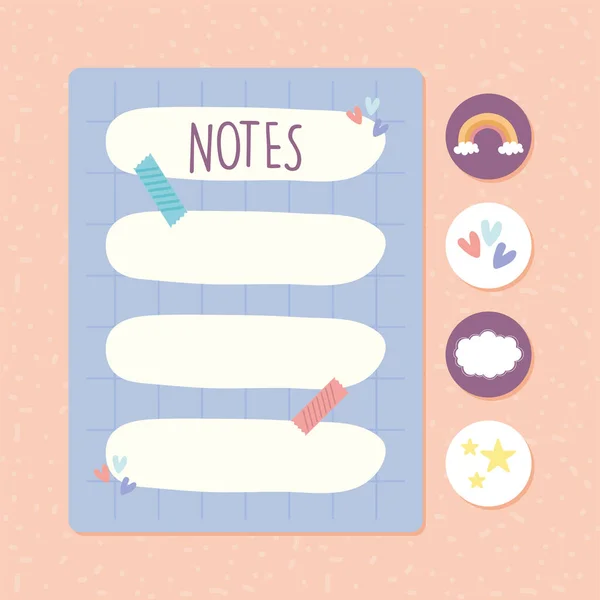 Daily planner card — Stok Vektör