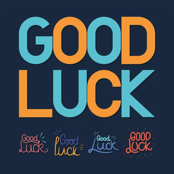 Five good luck phrases — стоковый вектор