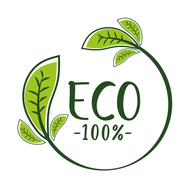 Sello, 100% eco — Archivo Imágenes Vectoriales