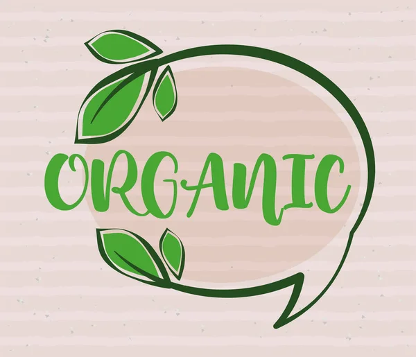 Organic product seal — Vetor de Stock