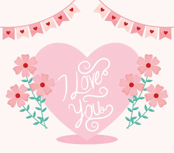 Cute love cartel — Image vectorielle