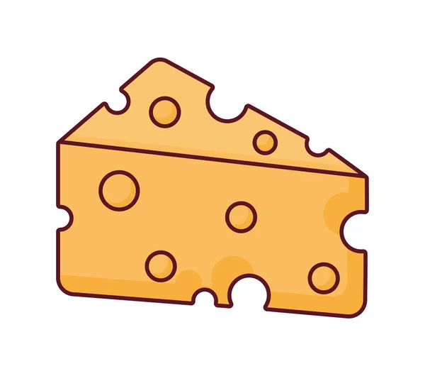 Ilustración de rebanada de queso — Vector de stock