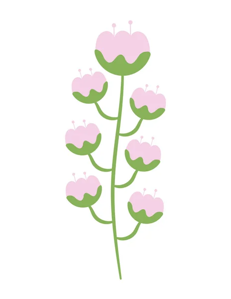 Ontwerp met roze bloemen — Stockvector
