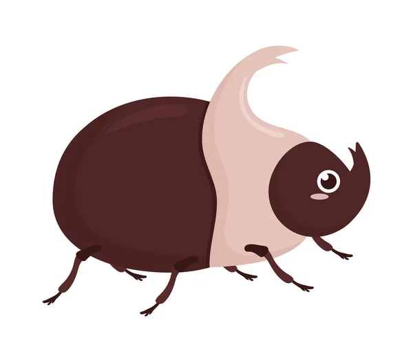 Conception de scarabée cornu — Image vectorielle