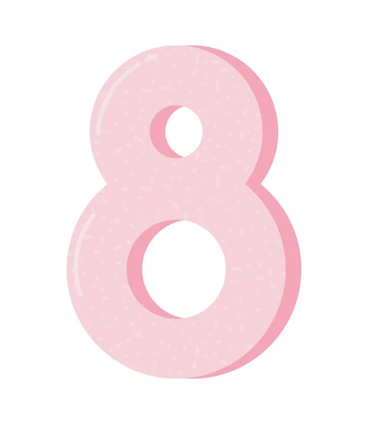 Ροζ αριθμός οκτώ — Διανυσματικό Αρχείο