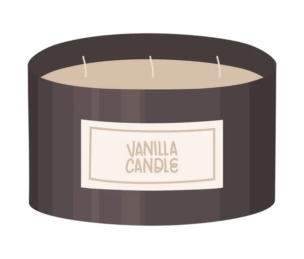 Vanilla candle illustration — Stock Vector