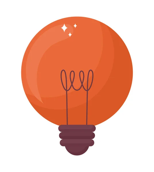Orange light bulb — Stock Vector