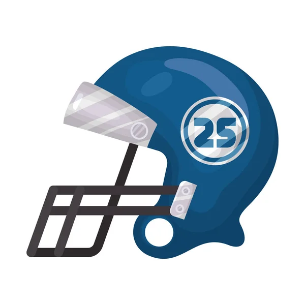 Blauwe voetbal helm — Stockvector