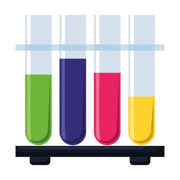 Garrafas de laboratório coloridas —  Vetores de Stock