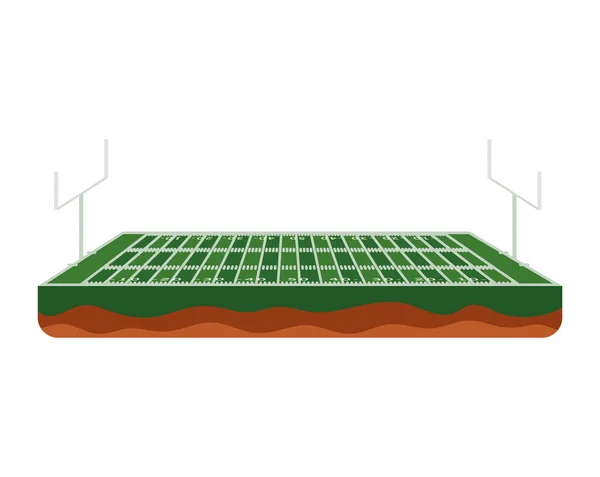 Futebol americano verde — Vetor de Stock