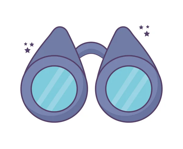 紫色の双眼鏡のデザイン — ストックベクタ