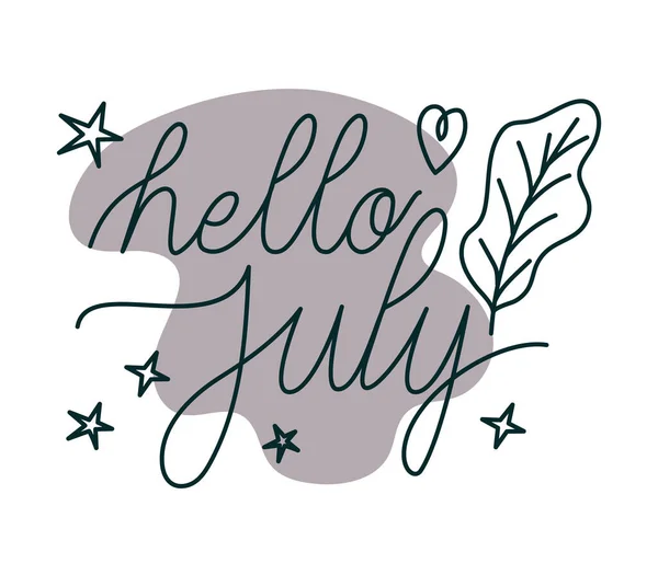 A hello július kifejezése — Stock Vector
