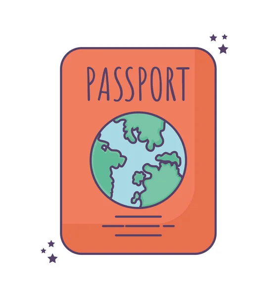 Desain paspor oranye - Stok Vektor